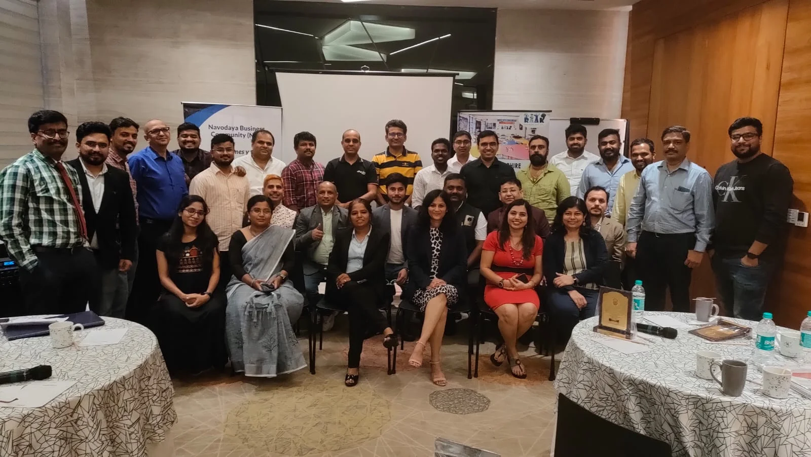 Navodayan entrepreneurs gathered at an NCE community meeting